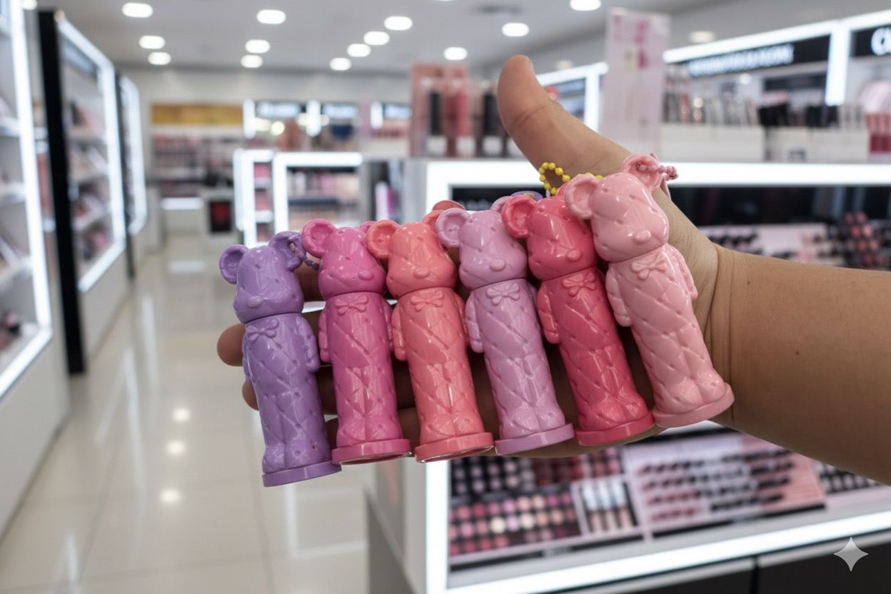 Tintas para labios en forma de oso 6 unidades
