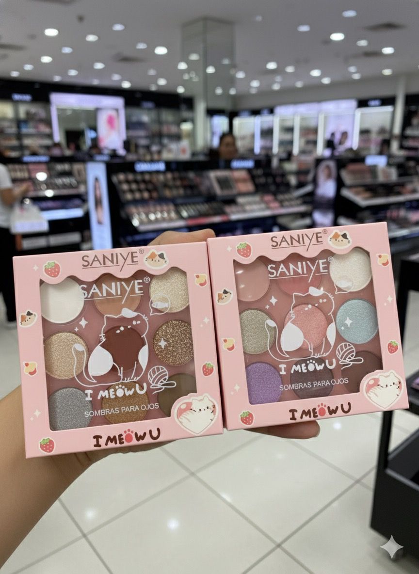 Sombras Gatitos con Calcomanías  2 Piezas