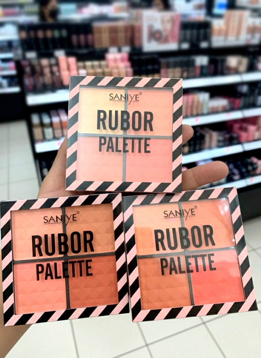 Rubor en Polvo Paleta de 4 Tonalidades, 3 piezas