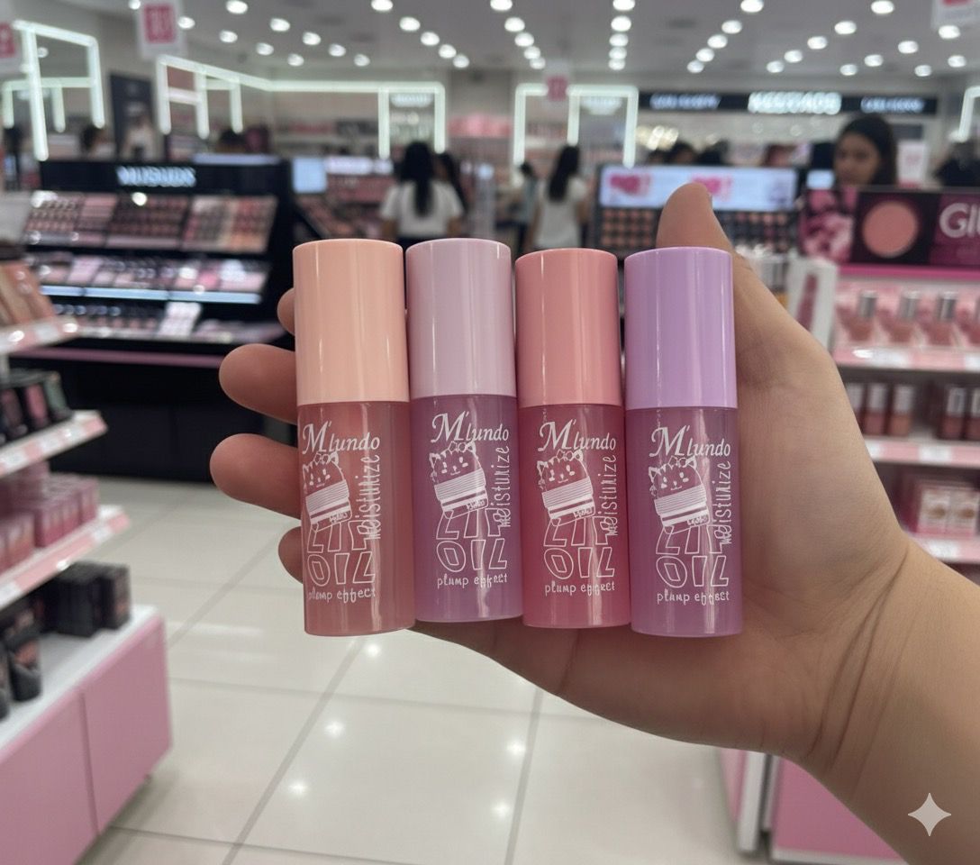 Lip gloss de gatito 4 piezas