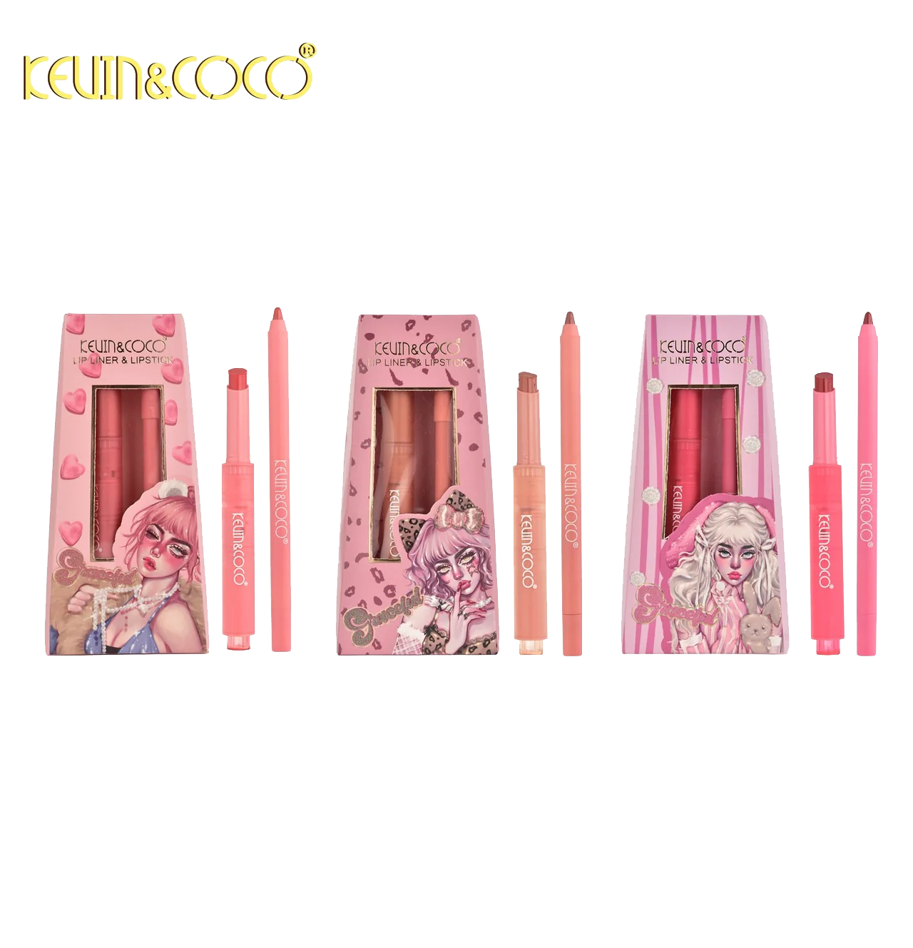 Kit Kitty Shine Dúo Labial - 3 pzs